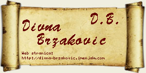 Divna Brzaković vizit kartica